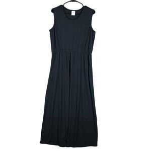 Blair Womens Dress Black Sleeveless Scoop Neck Shift Maxi Stretch Large